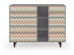 Aparador - 125x98x48 cm - BS2 - Bright Ripple, Gris