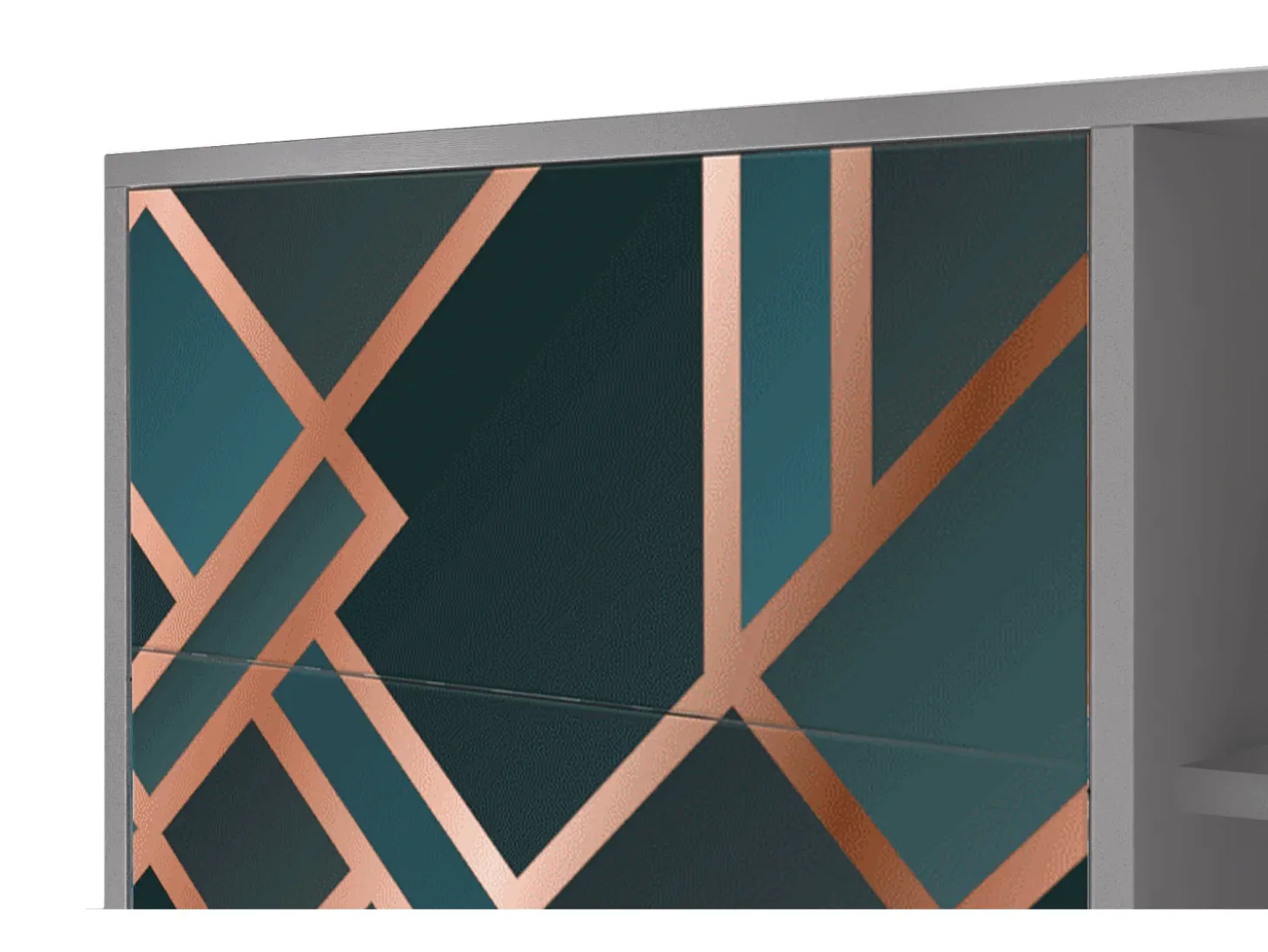 Aparador - 125x98x48 cm - BS2 - Bronze Crossroad, Gris