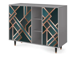 Aparador - 125x98x48 cm - BS2 - Bronze Crossroad, Gris