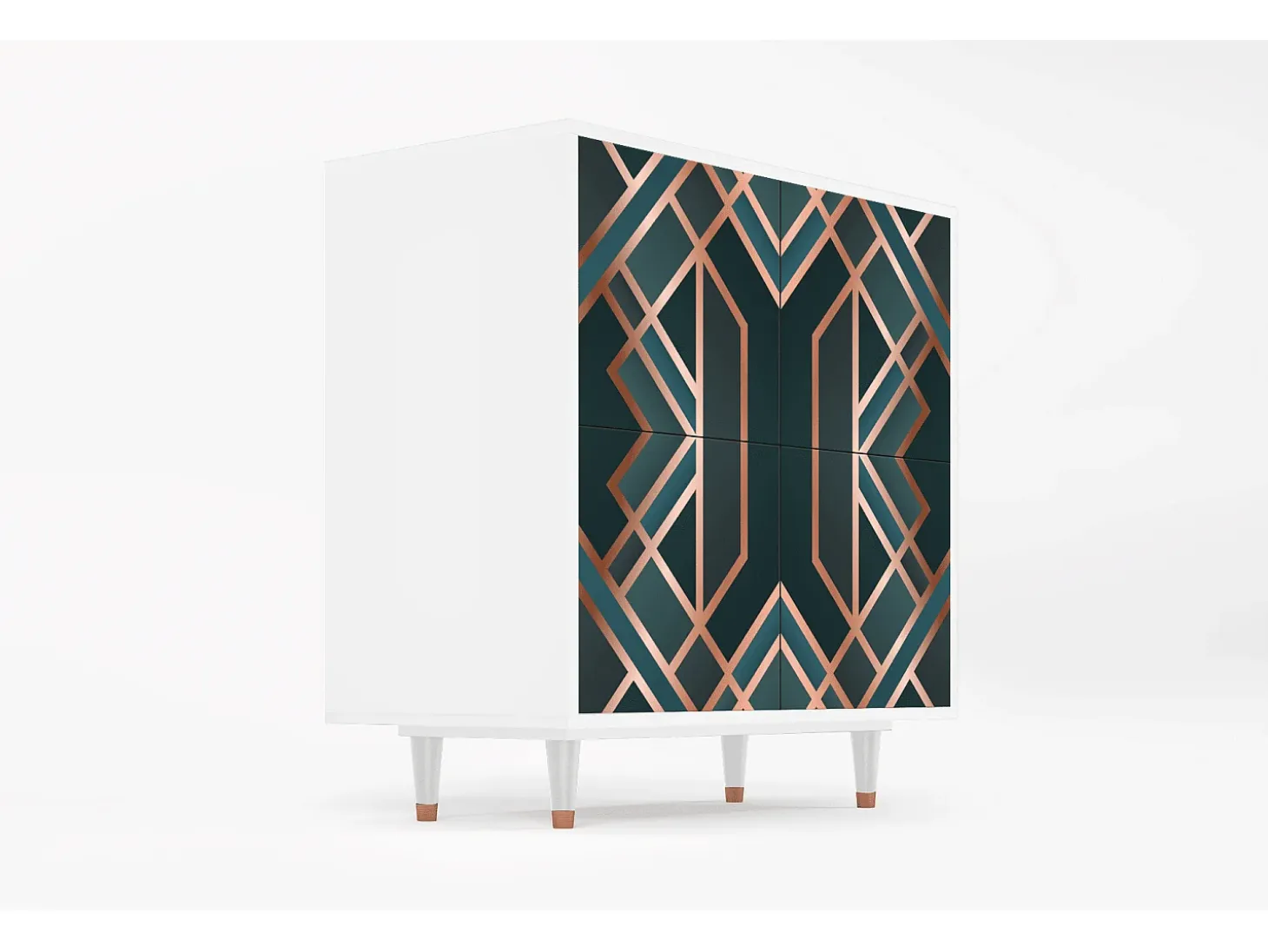 Aparador - 94x96x48 cm - BS3 - Bronze Crossroad, Blanco