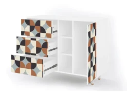 Aparador - 125x98x48 cm - BS2 - Brown Sensation, Blanco