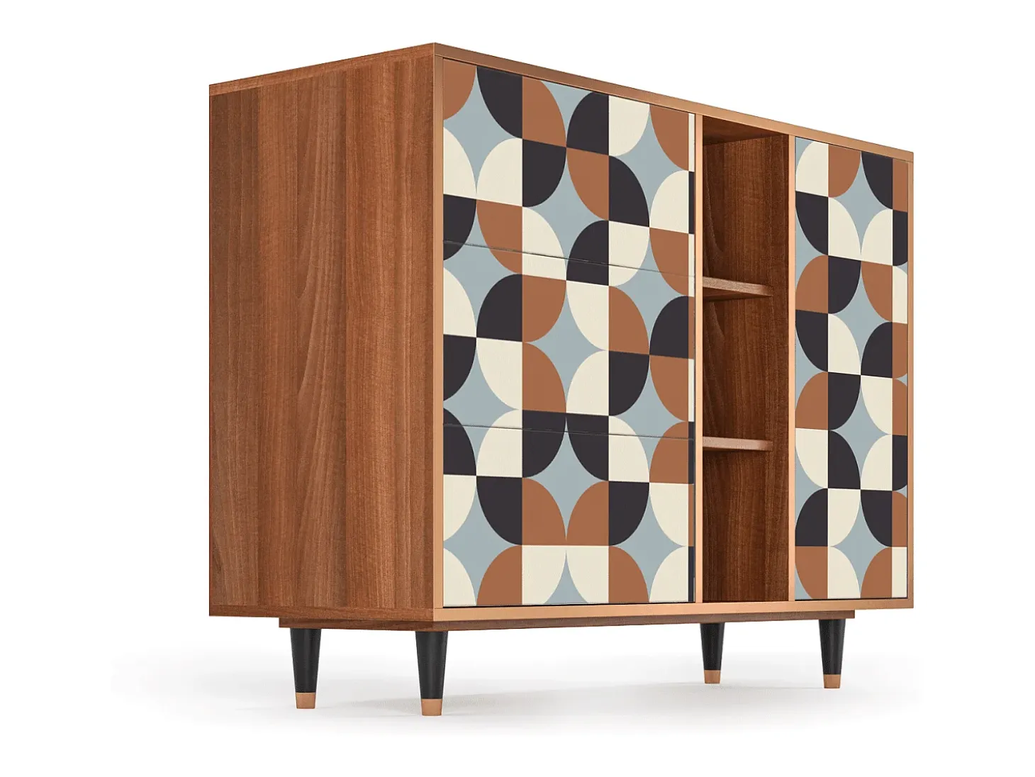 Aparador - 125x98x48 cm - BS2 - Brown Sensation, Nogal