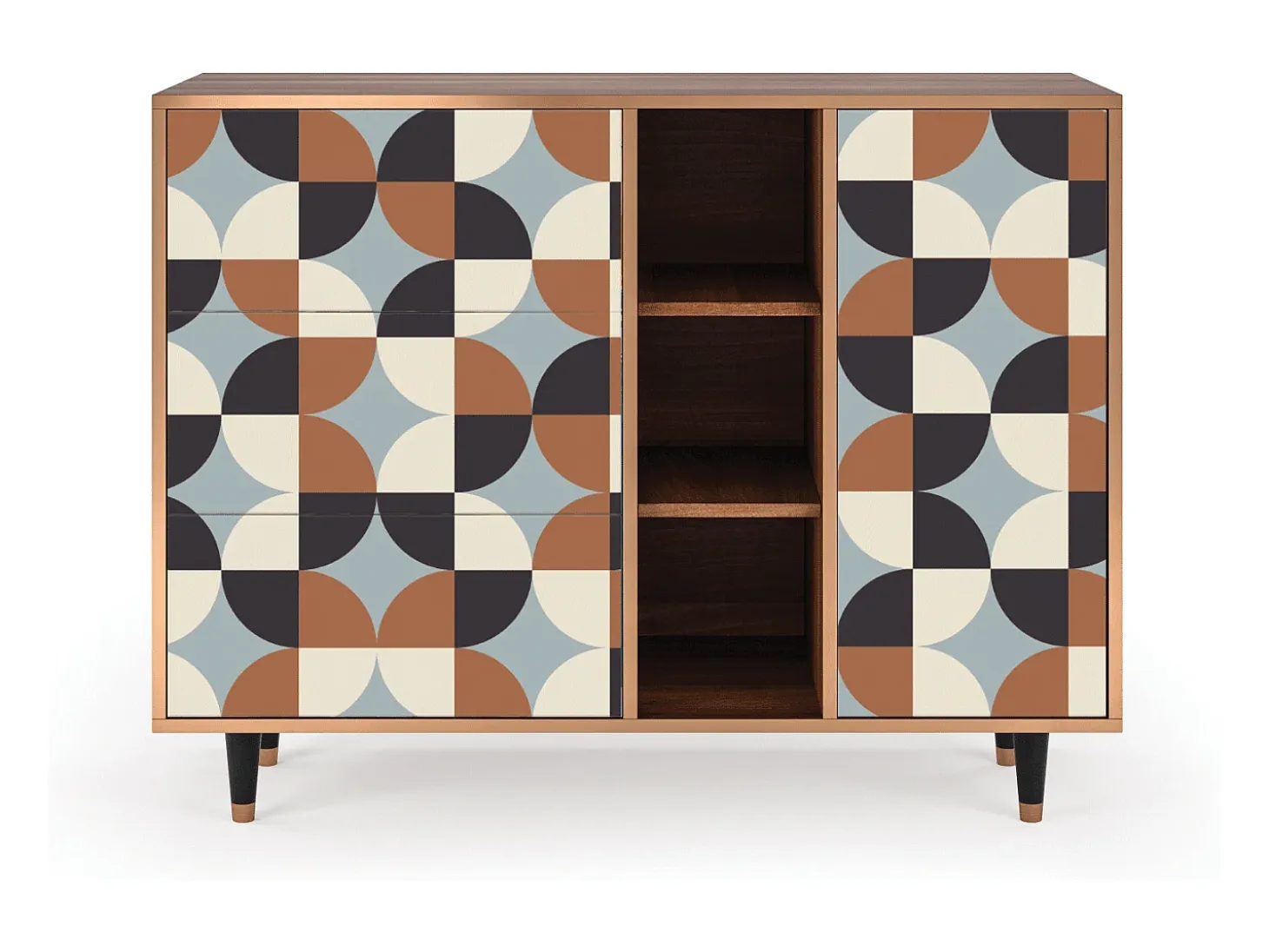Aparador - 125x98x48 cm - BS2 - Brown Sensation, Nogal