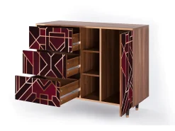 Aparador - 125x98x48 cm - BS2 - Burgundy Jewelery, Nogal