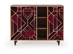 Aparador - 125x98x48 cm - BS2 - Burgundy Jewelery, Nogal