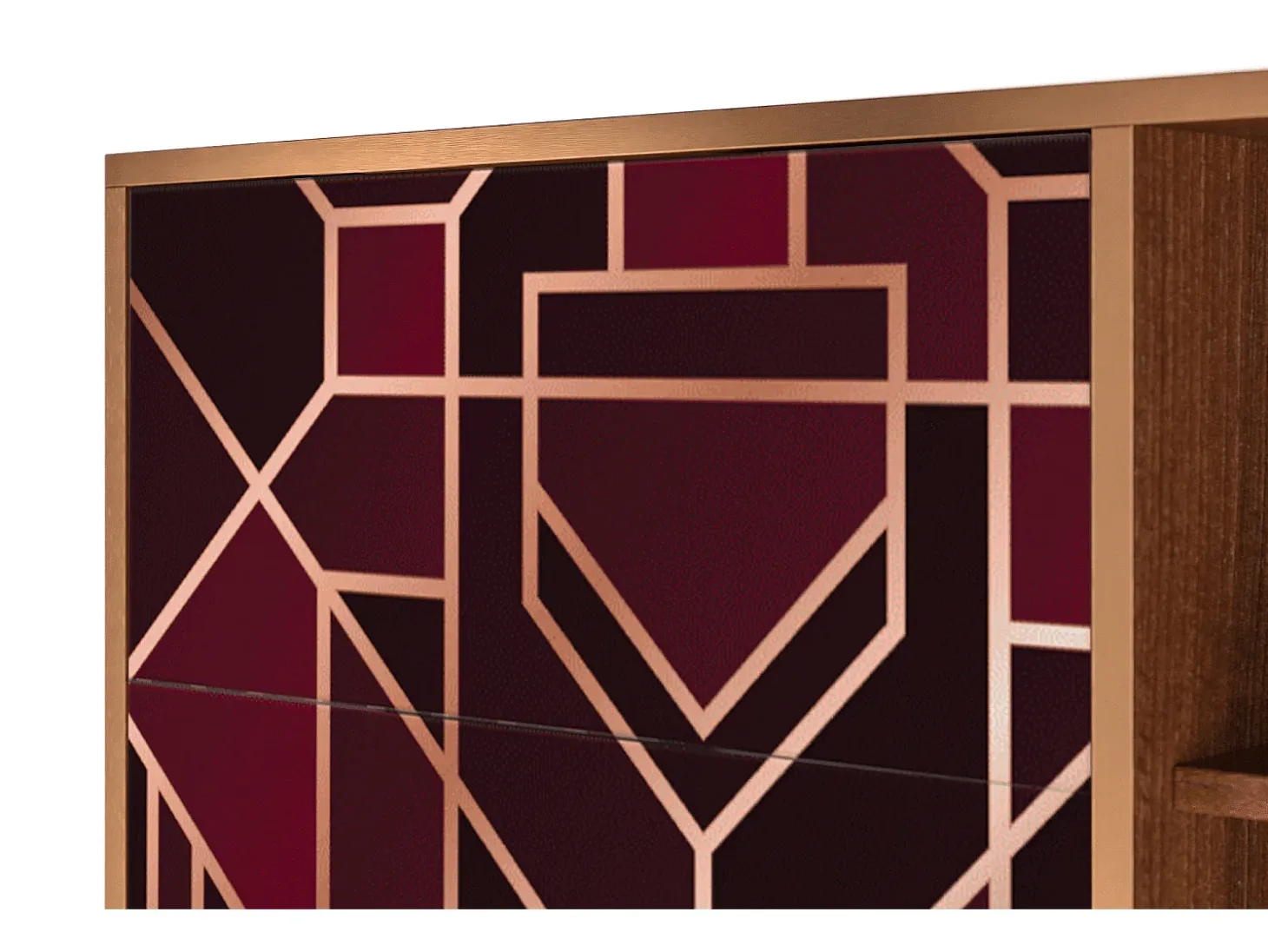 Aparador - 125x98x48 cm - BS2 - Burgundy Jewelery, Nogal