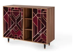 Aparador - 125x98x48 cm - BS2 - Burgundy Jewelery, Nogal