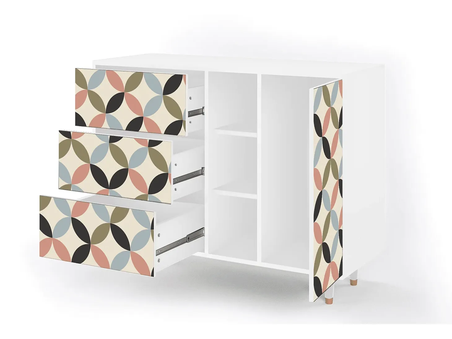 Aparador - 125x98x48 cm - BS2 - Butterfly Effect, Blanco