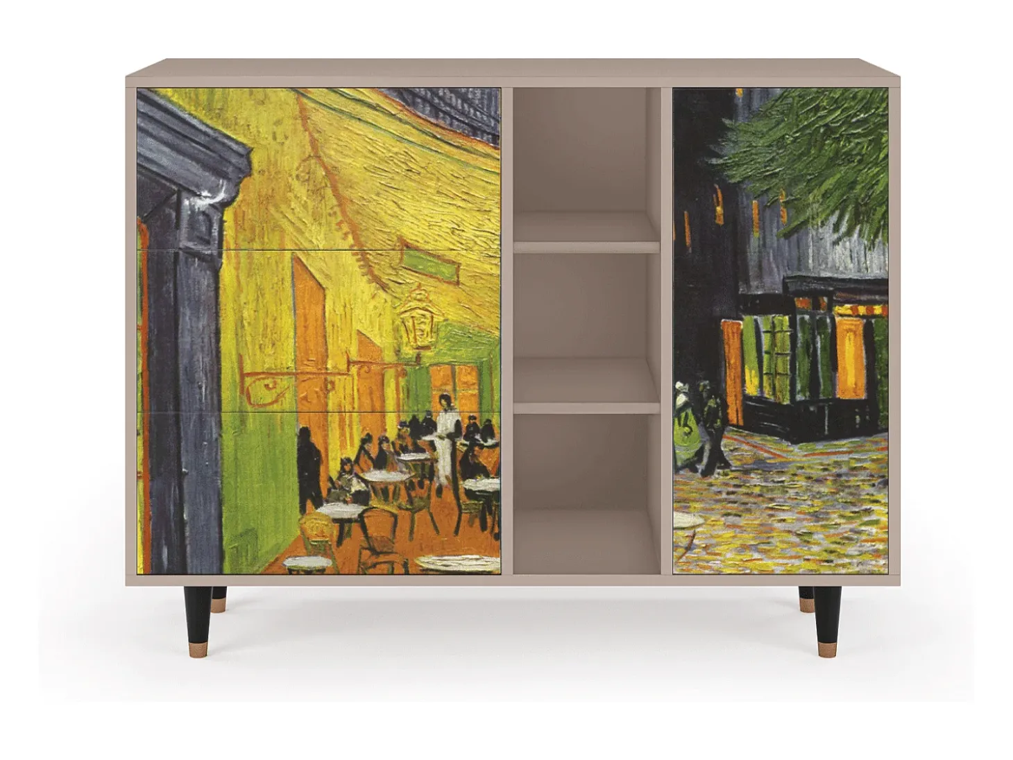 Aparador - 125x98x48 cm - BS2 - Café Terrace at Night, Latte