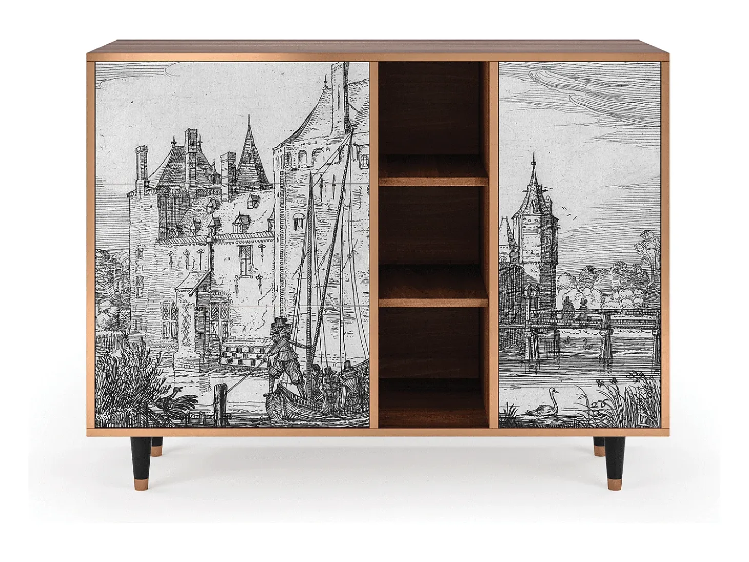 Aparador - 125x98x48 cm - BS2 - Castle by Breugel, Nogal