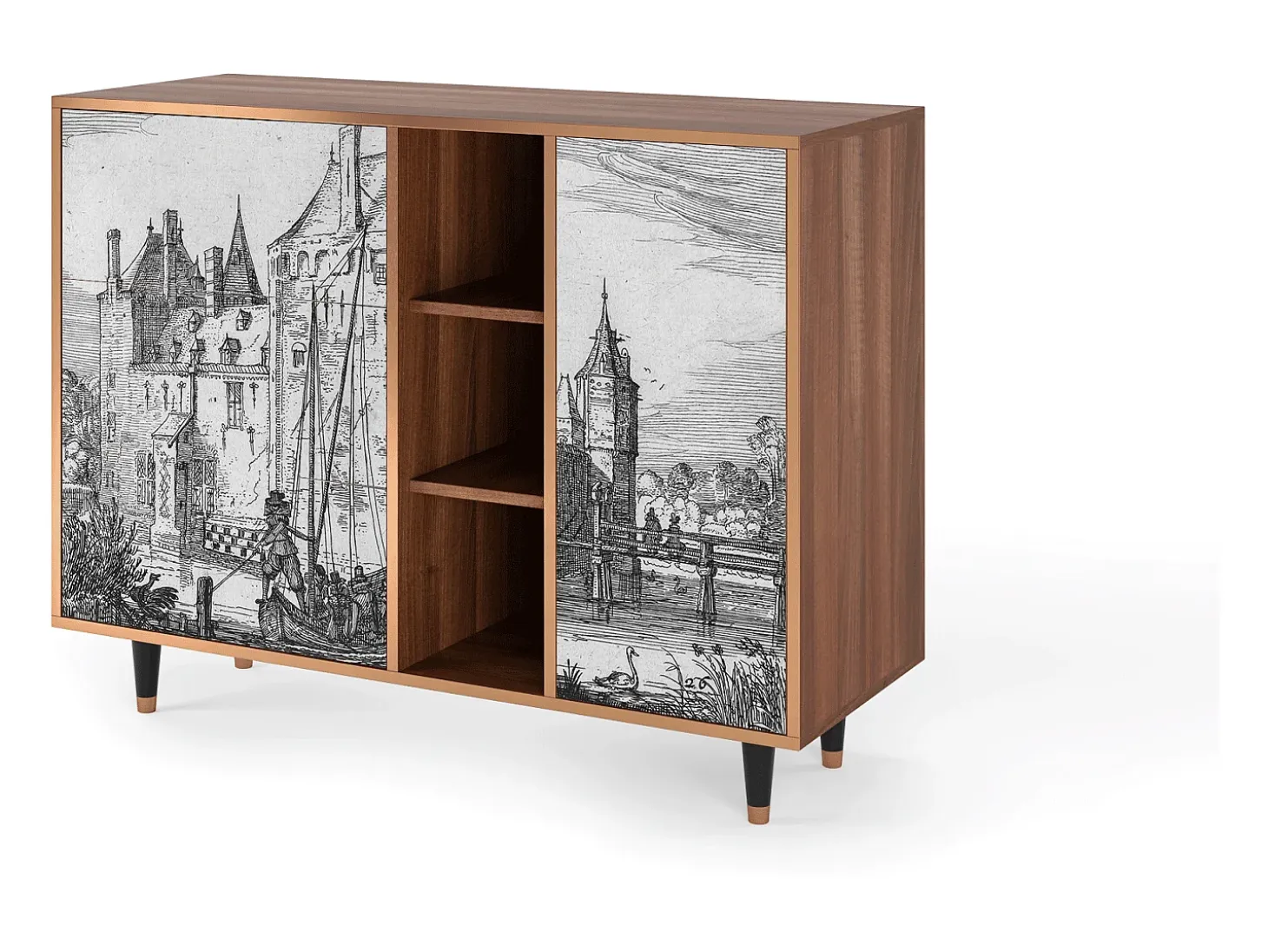 Aparador - 125x98x48 cm - BS2 - Castle by Breugel, Nogal