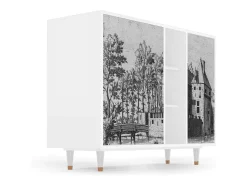 Aparador - 125x98x48 cm - BS2 - Castle with Bridge, Blanco