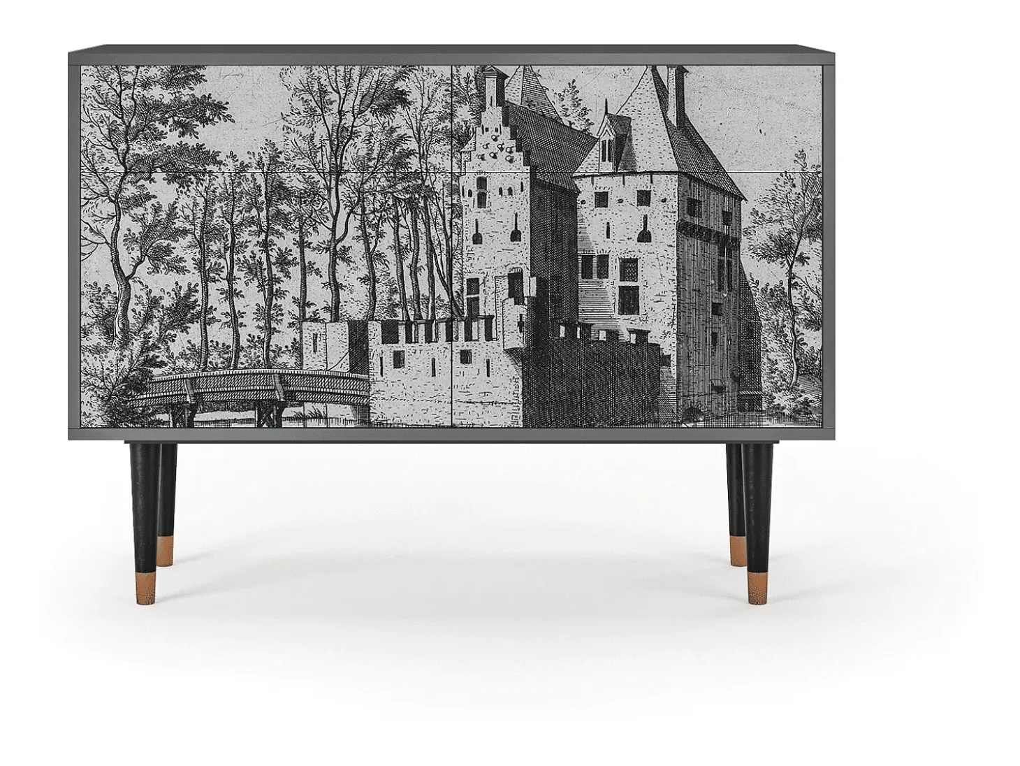 Aparador - 115x85x48 cm - BS4 - Castle with Bridge, Antracita