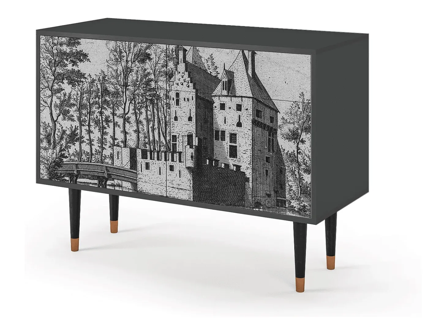 Aparador - 115x85x48 cm - BS4 - Castle with Bridge, Antracita