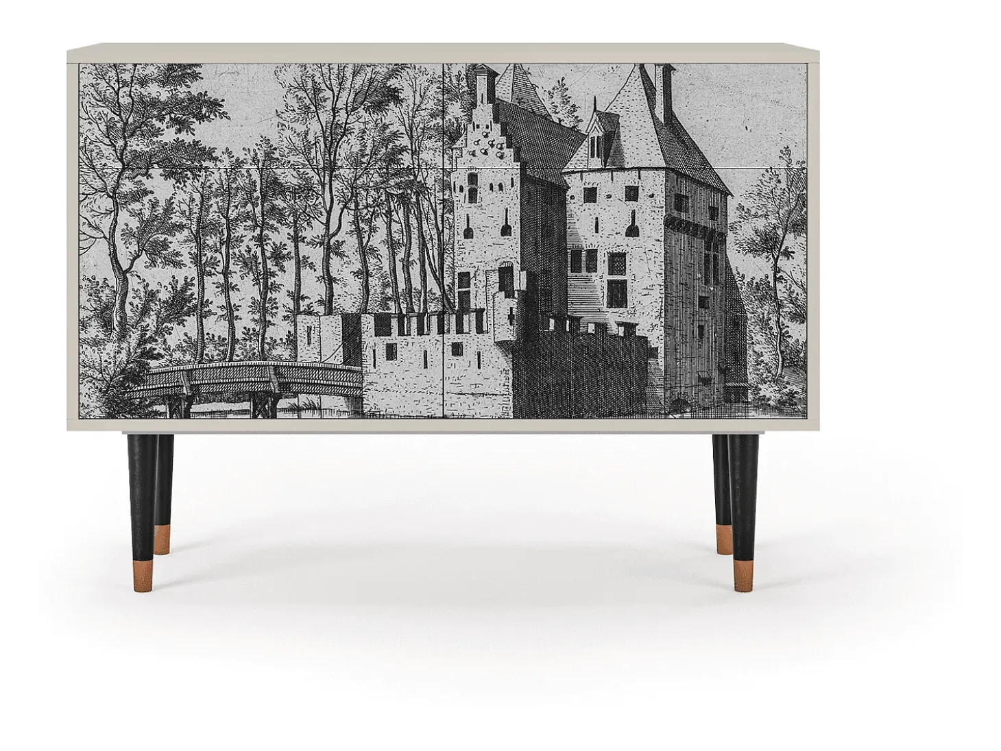 Aparador - 115x85x48 cm - BS4 - Castle with Bridge, Arena