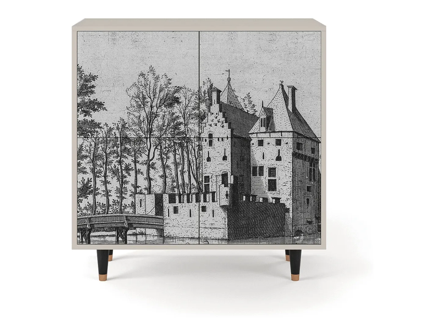 Aparador - 94x96x48 cm - BS3 - Castle with Bridge, Arena