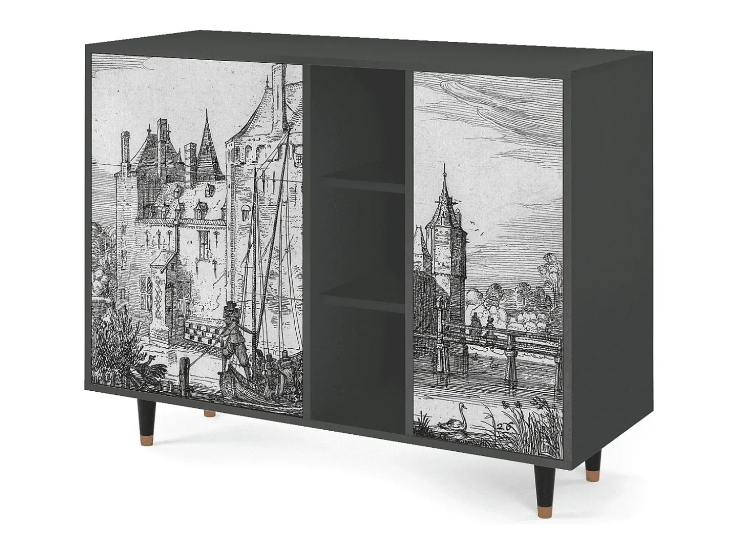 Aparador - 125x98x48 cm - BS2 - Castle by Breugel, Antracita