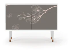 Aparador - 115x85x48 cm - BS4 - Cherry Blossom, Blanco