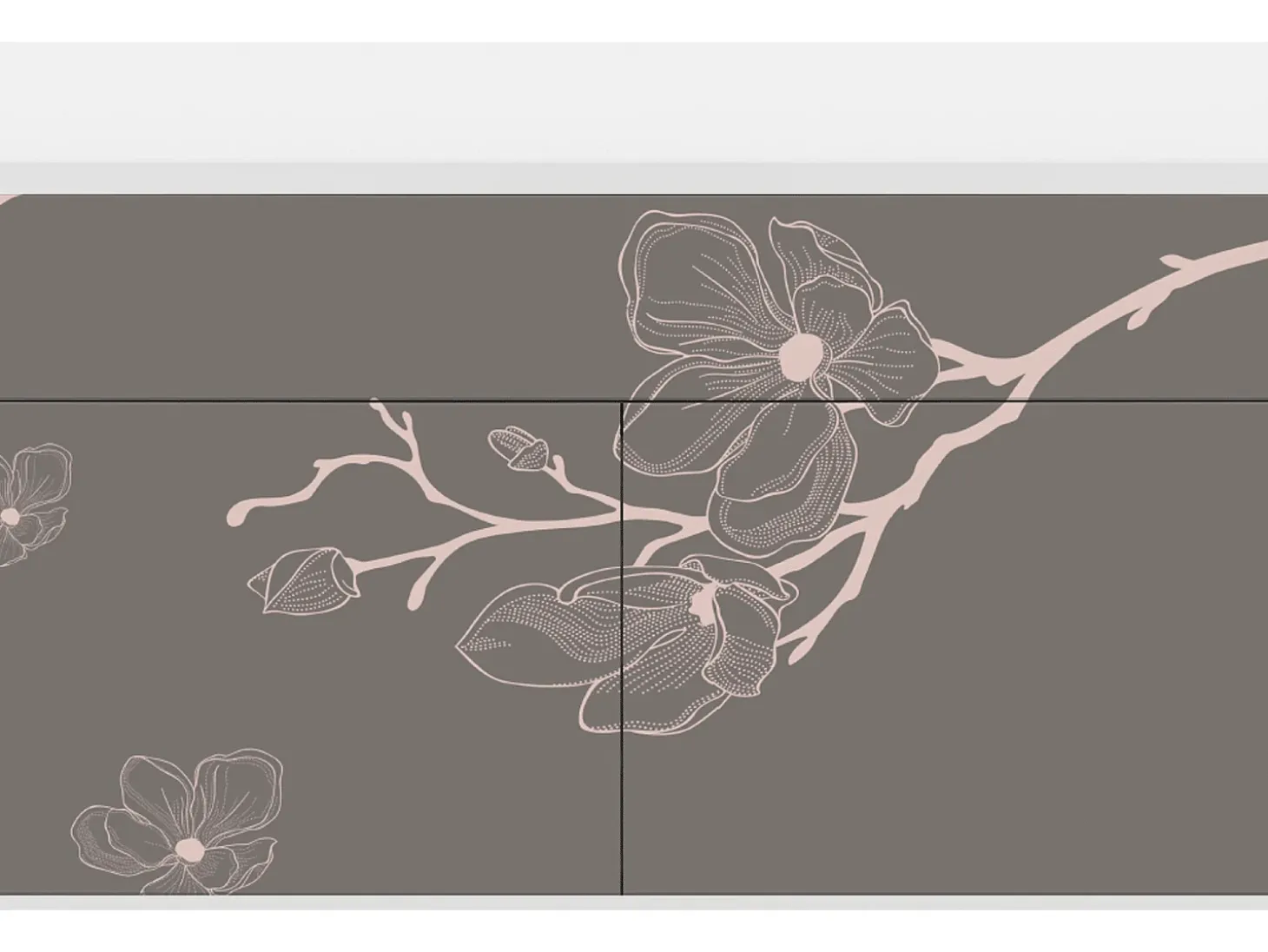 Aparador - 115x85x48 cm - BS4 - Cherry Blossom, Blanco