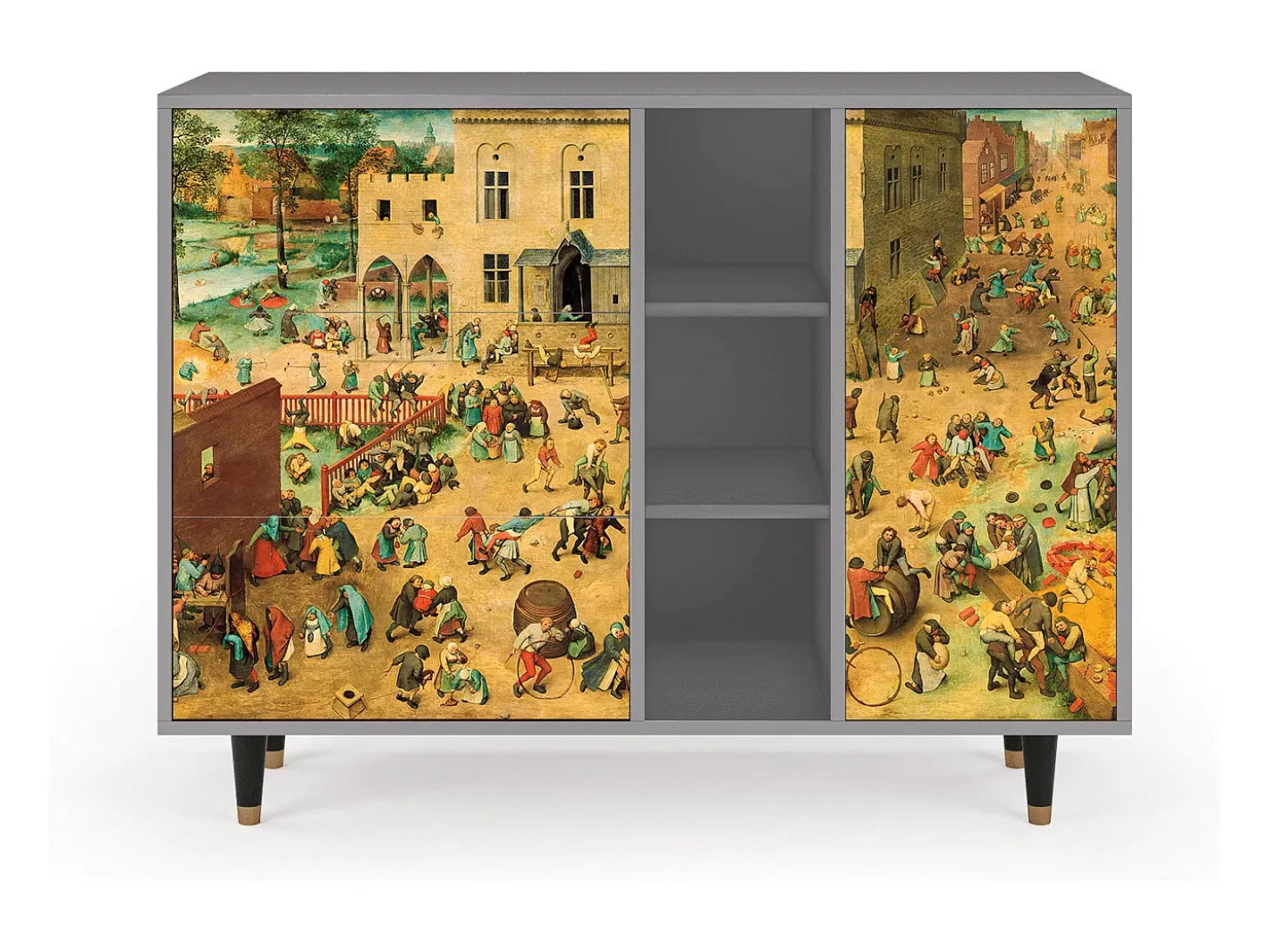 Aparador - 125x98x48 cm - BS2 - Children Games, Gris