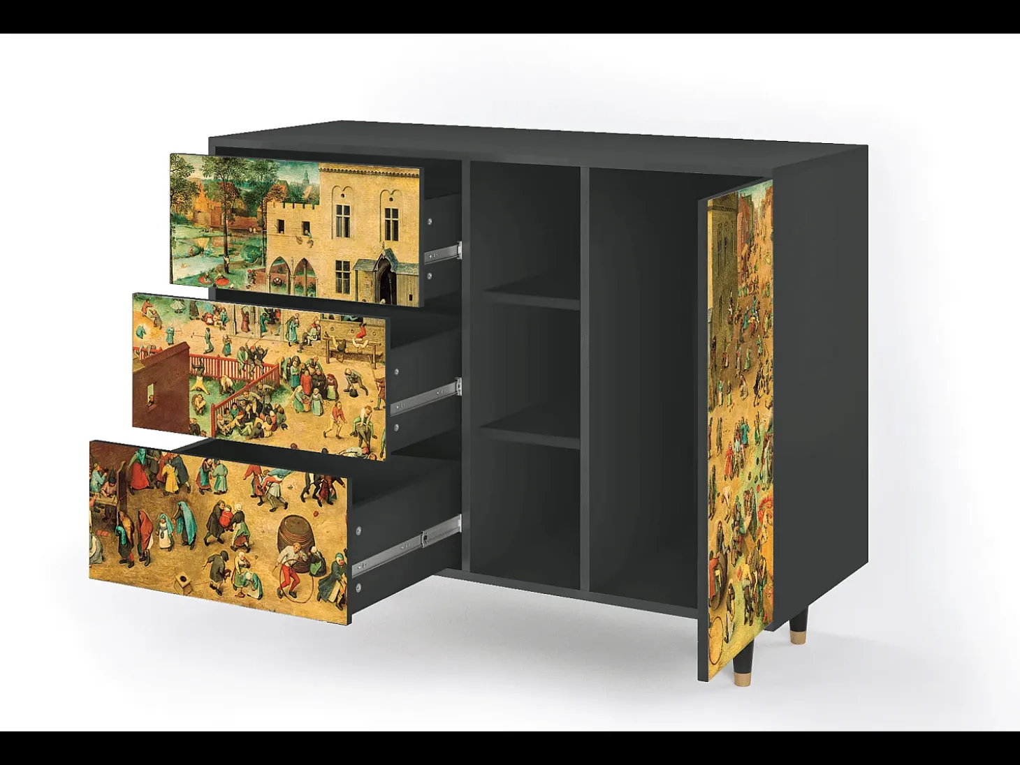 Aparador - 125x98x48 cm - BS2 - Children Games, Antracita