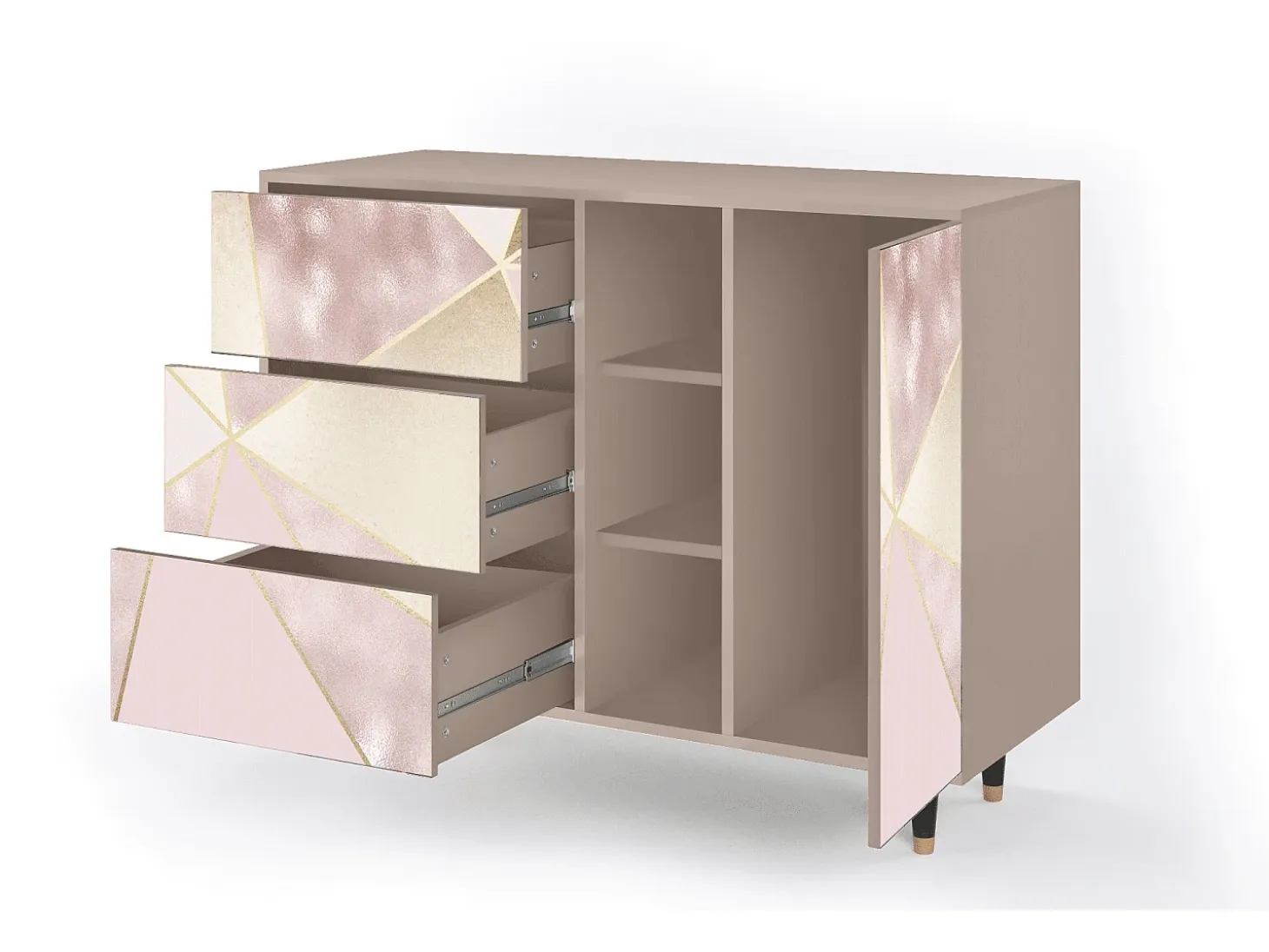 Aparador - 125x98x48 cm - BS2 - Cosmopolitan Diva, Latte