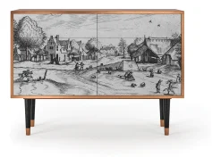 Aparador - 115x85x48 cm - BS4 - Country Village, Nogal