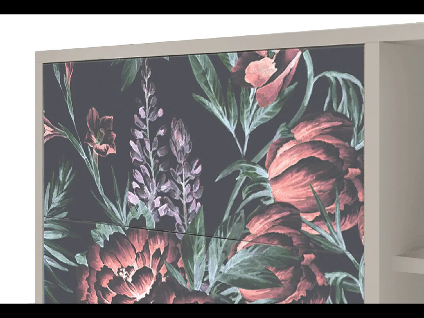 Aparador - 125x98x48 cm - BS2 - Dark Peonies, Arena