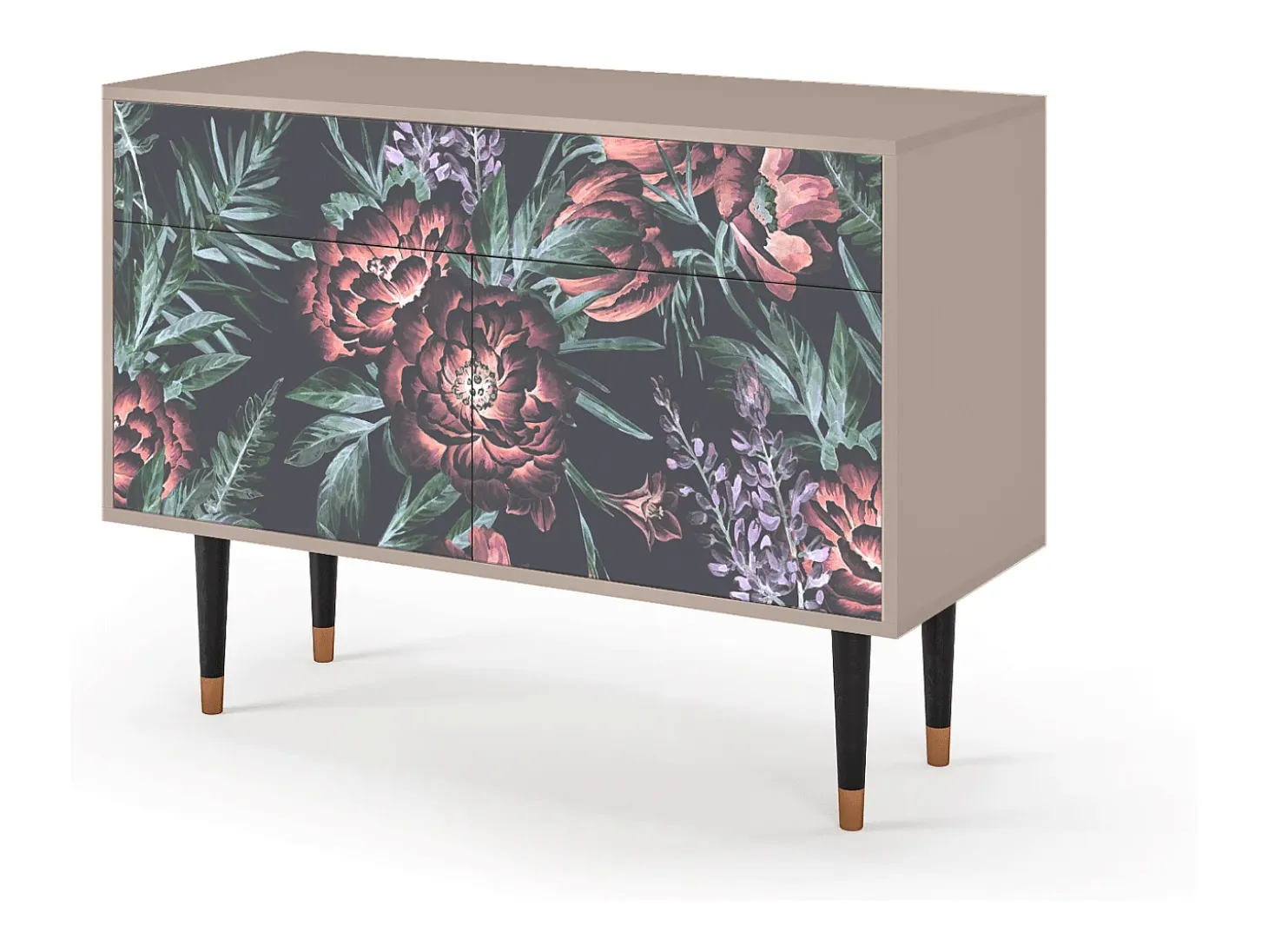 Aparador - 115x85x48 cm - BS4 - Dark Peonies, Latte