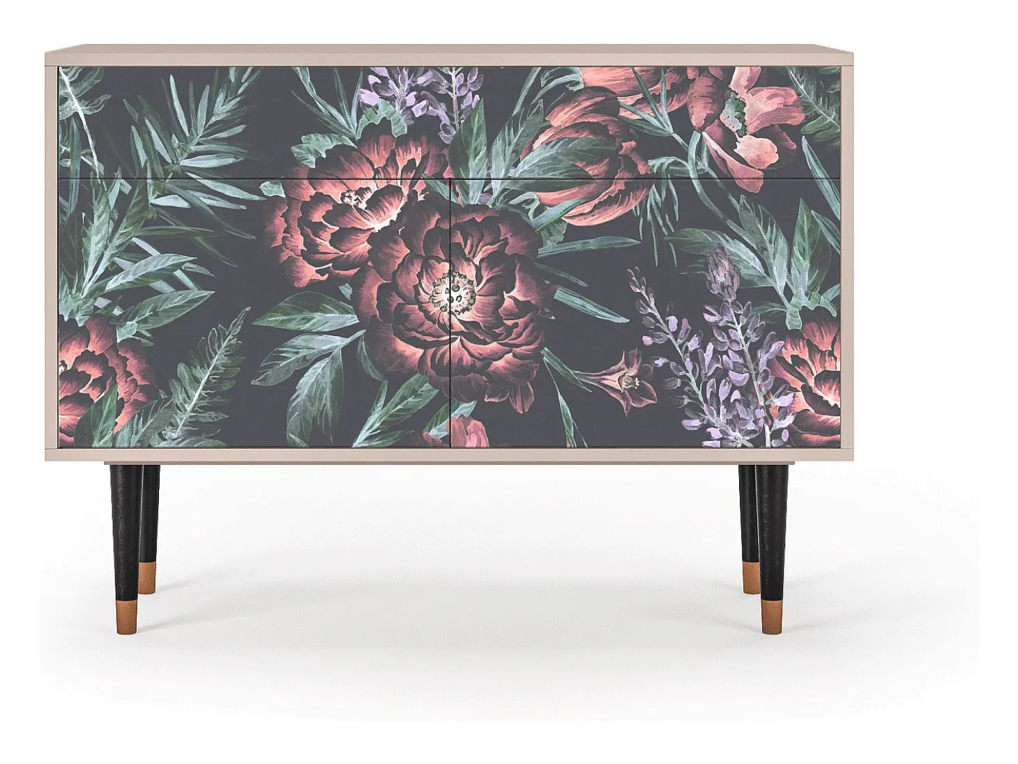 Aparador - 115x85x48 cm - BS4 - Dark Peonies, Latte