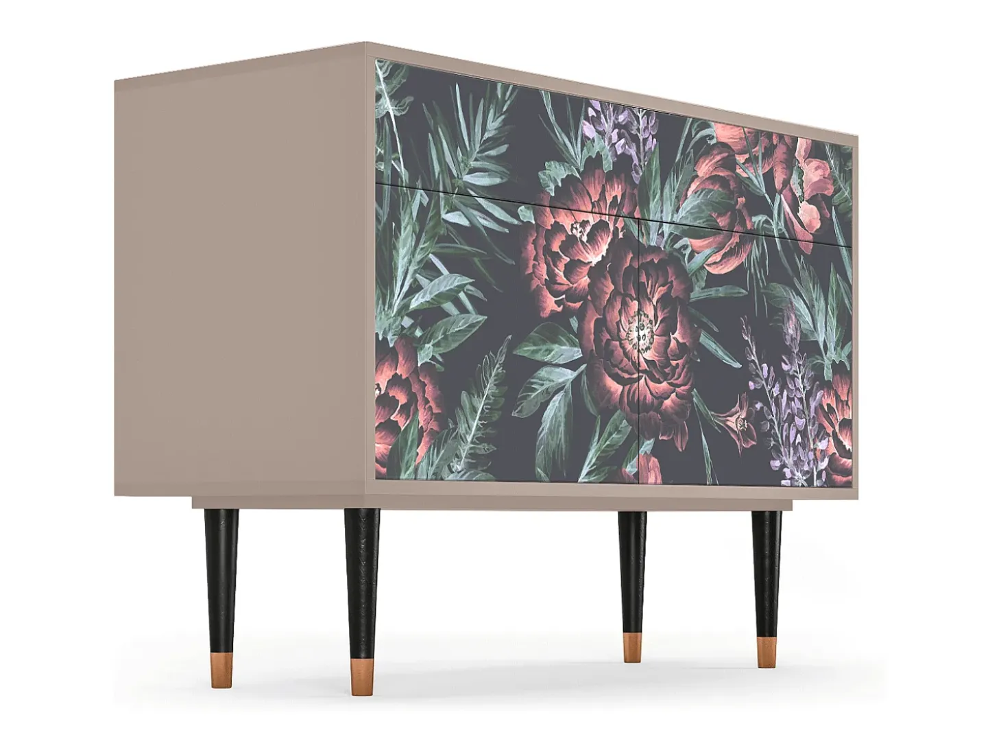 Aparador - 115x85x48 cm - BS4 - Dark Peonies, Latte