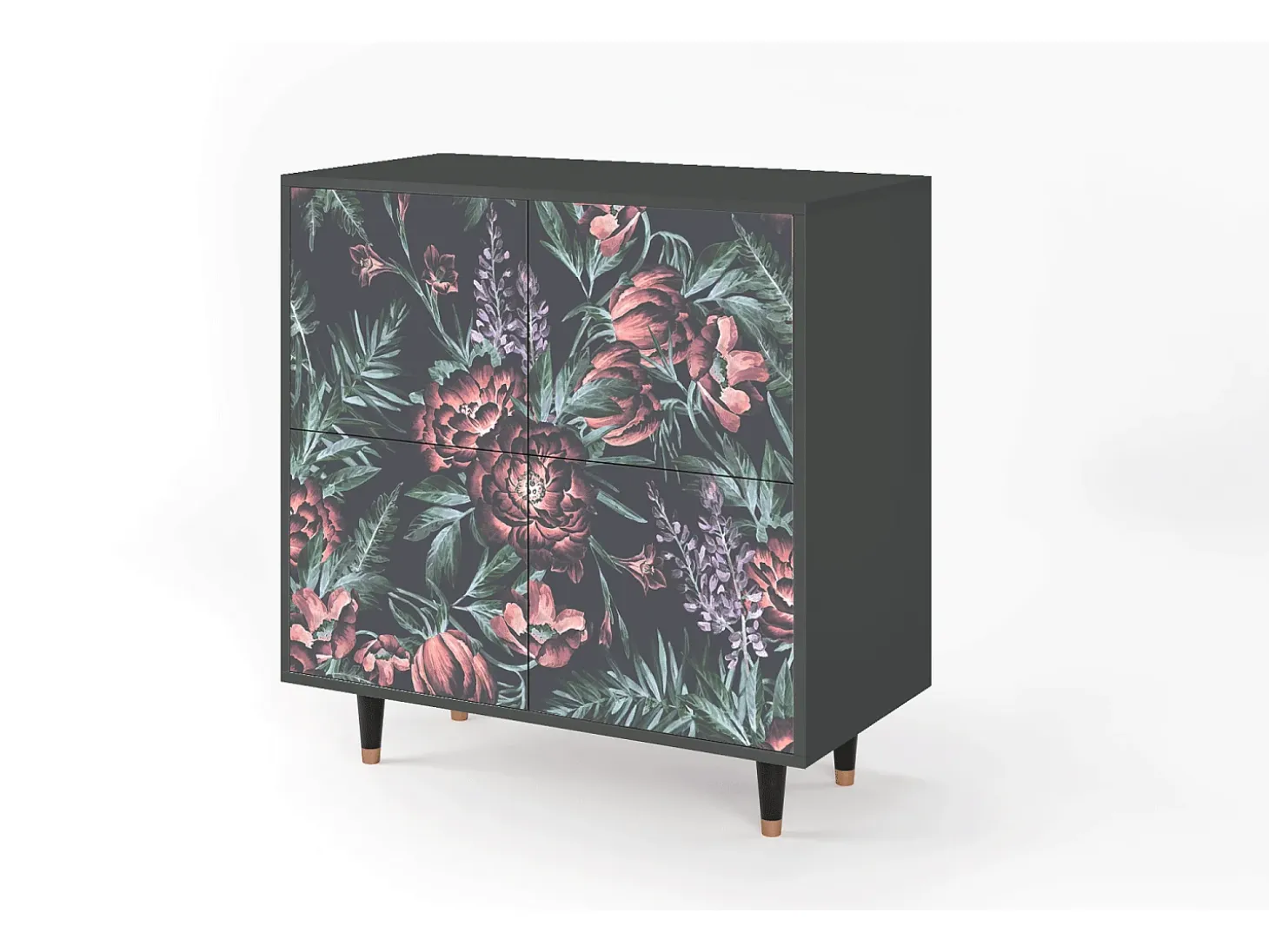 Aparador - 94x96x48 cm - BS3 - Dark Peonies, Antracita