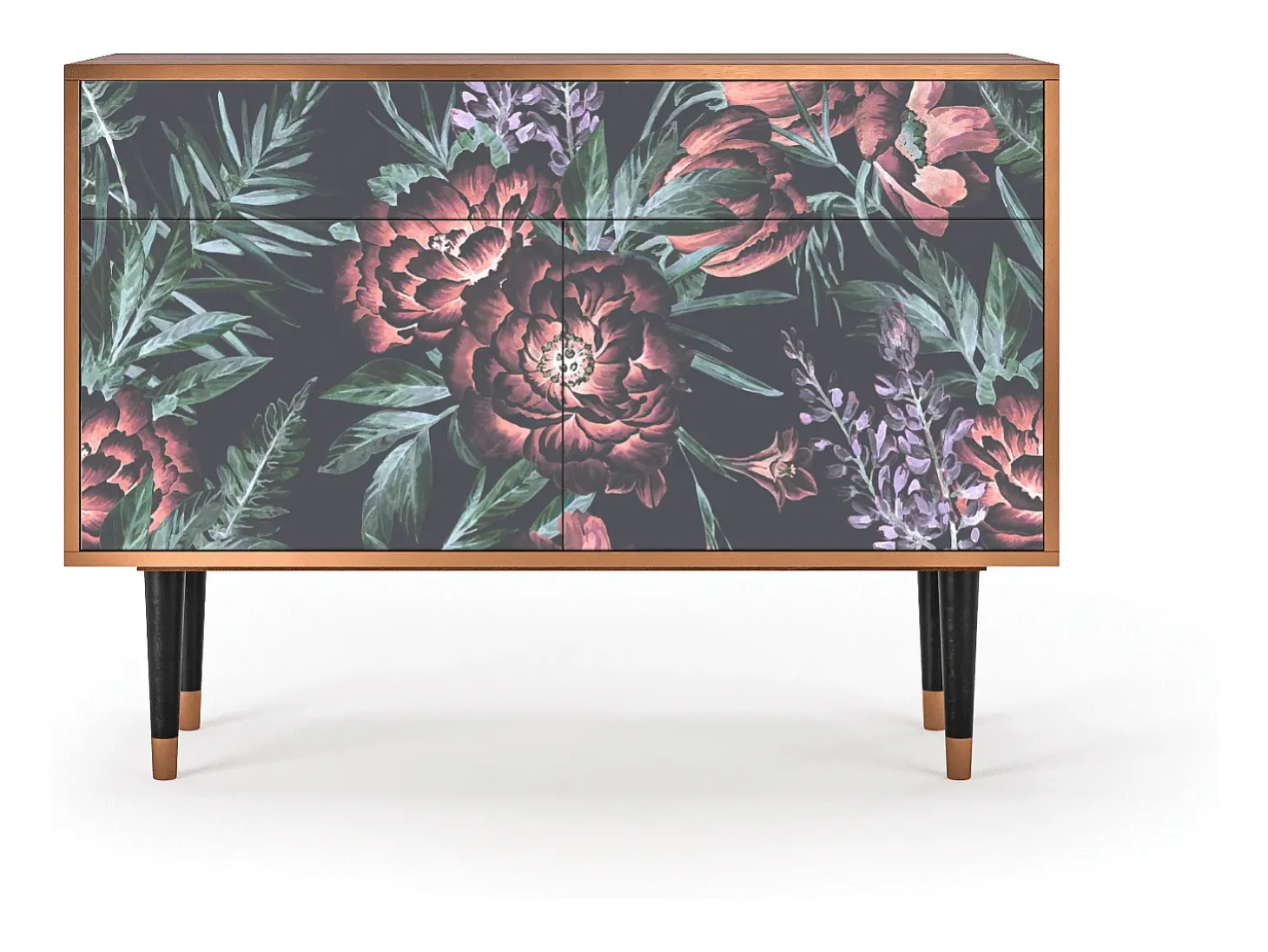 Aparador - 115x85x48 cm - BS4 - Dark Peonies, Nogal