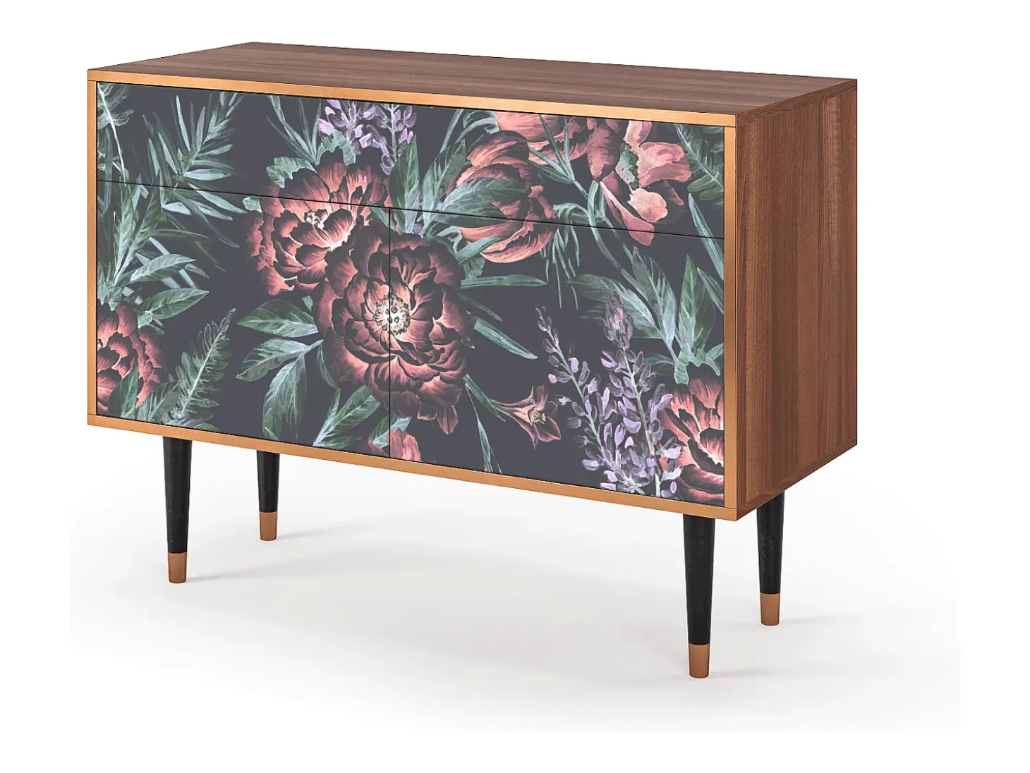 Aparador - 115x85x48 cm - BS4 - Dark Peonies, Nogal