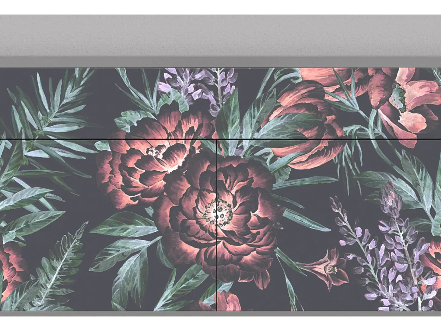 Aparador - 115x85x48 cm - BS4 - Dark Peonies, Gris