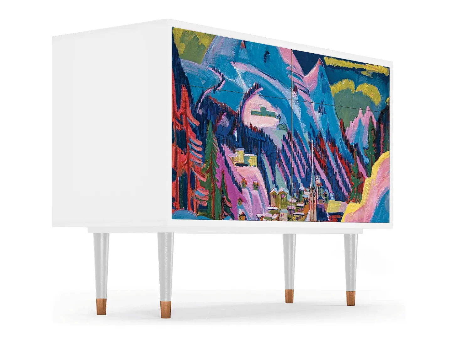 Aparador - 115x85x48 cm - BS4 - Davos Winter, Blanco