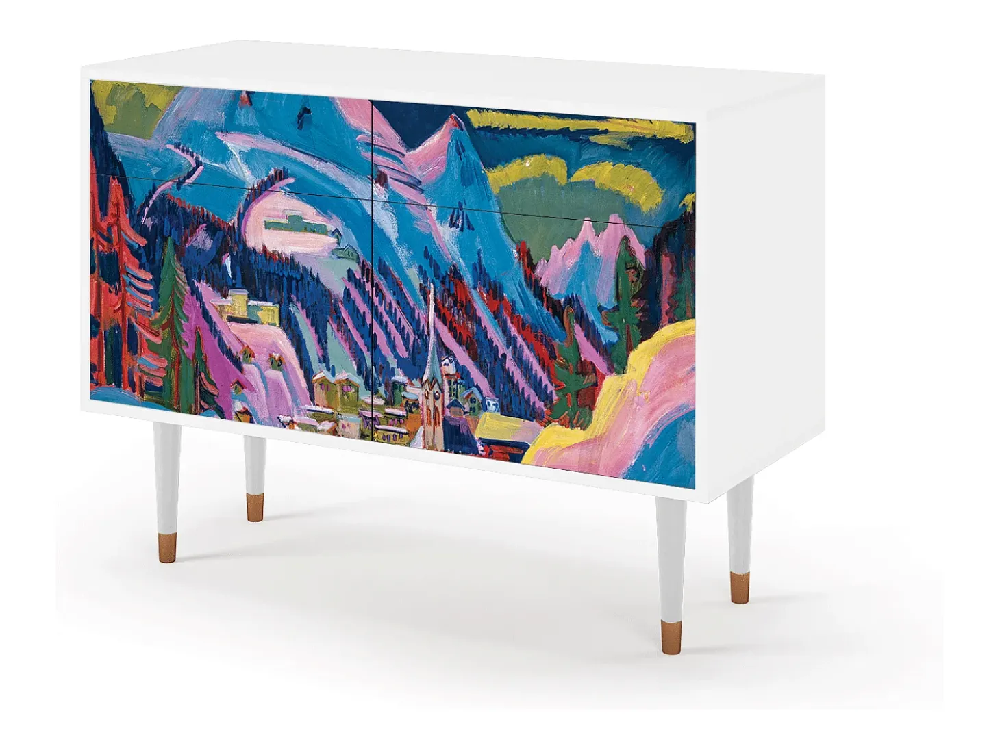 Aparador - 115x85x48 cm - BS4 - Davos Winter, Blanco