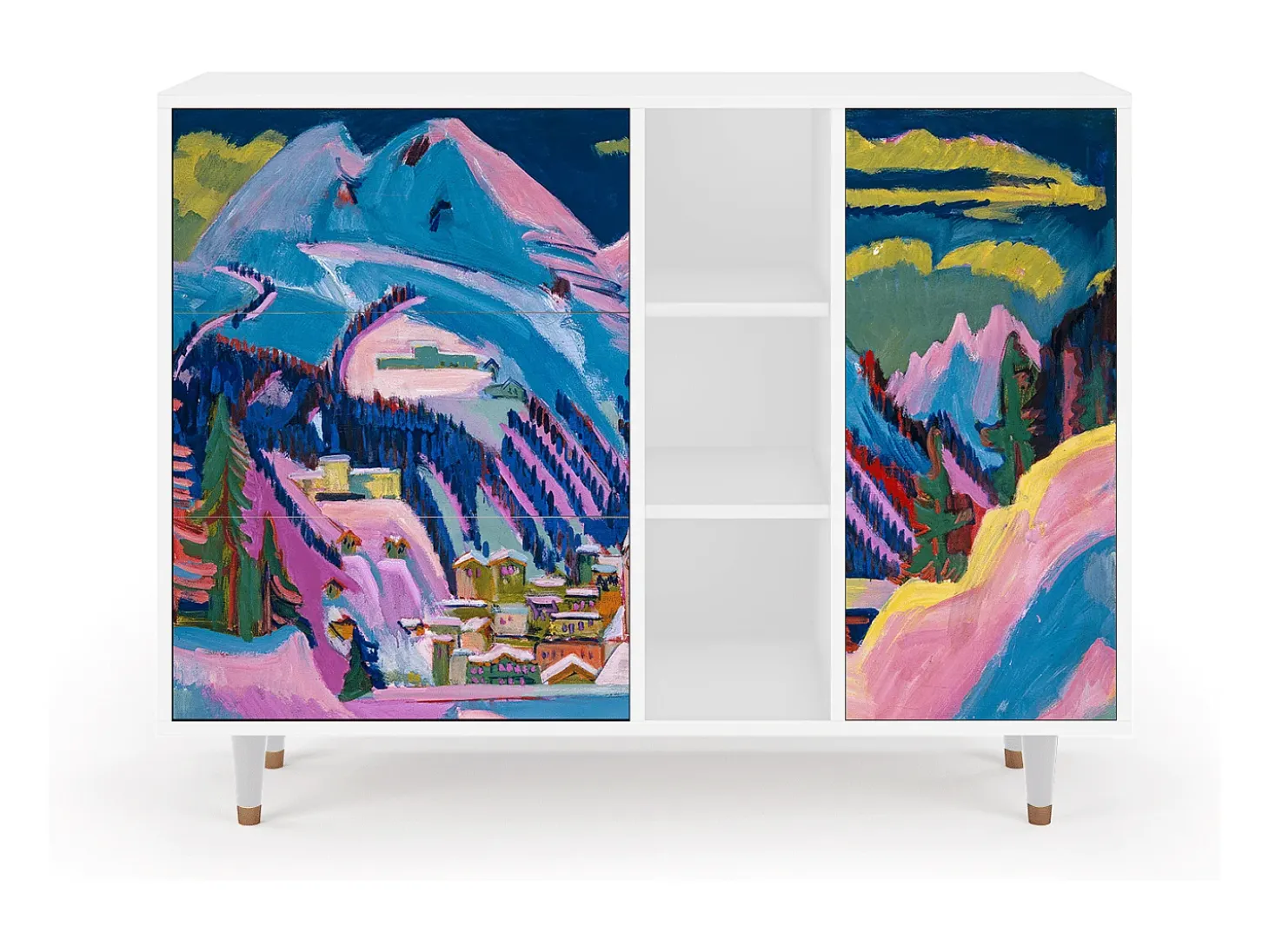 Aparador - 125x98x48 cm - BS2 - Davos Winter, Blanco