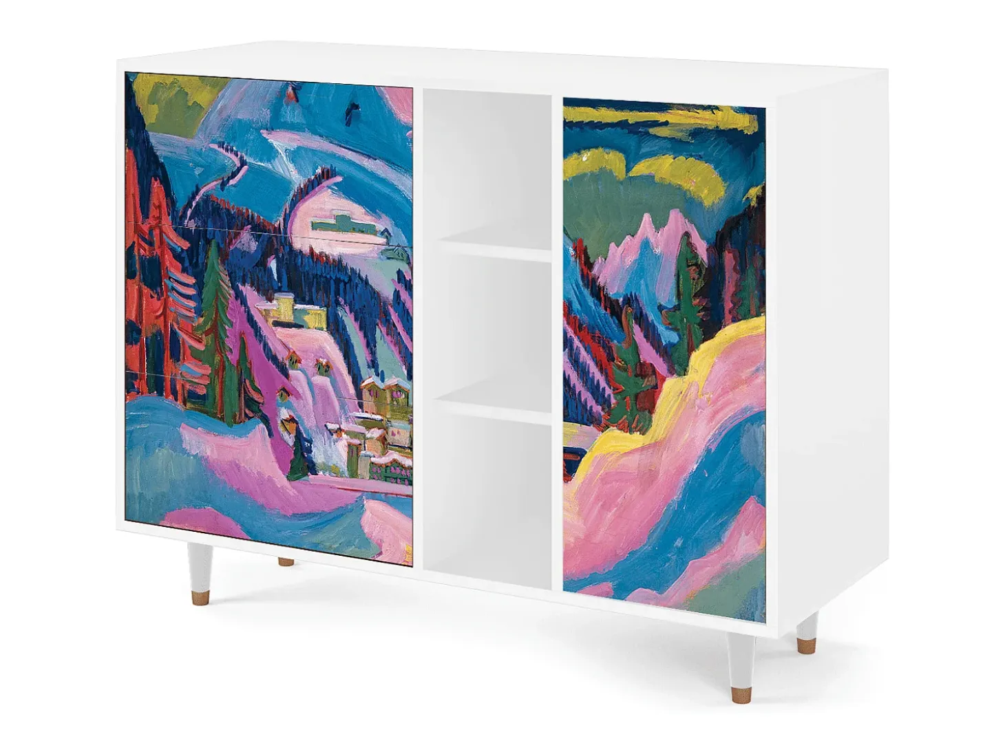 Aparador - 125x98x48 cm - BS2 - Davos Winter, Blanco