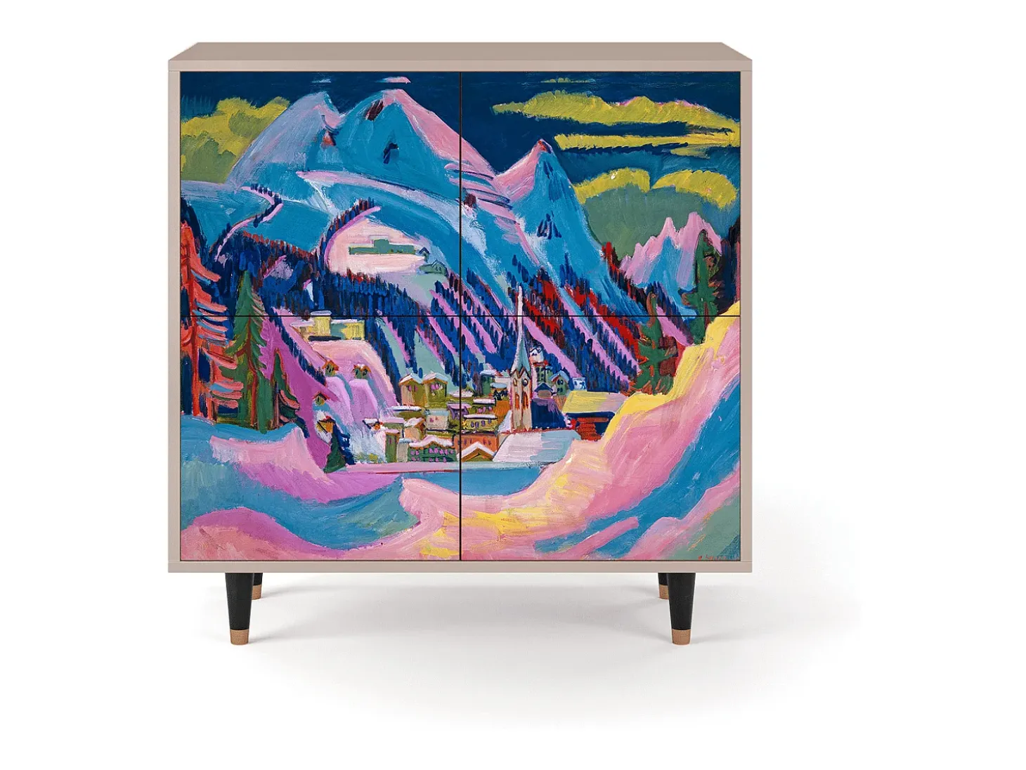 Aparador - 94x96x48 cm - BS3 - Davos Winter, Latte