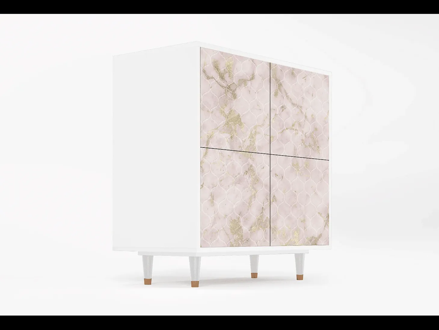 Aparador - 94x96x48 cm - BS3 - Dirty Roses, Blanco