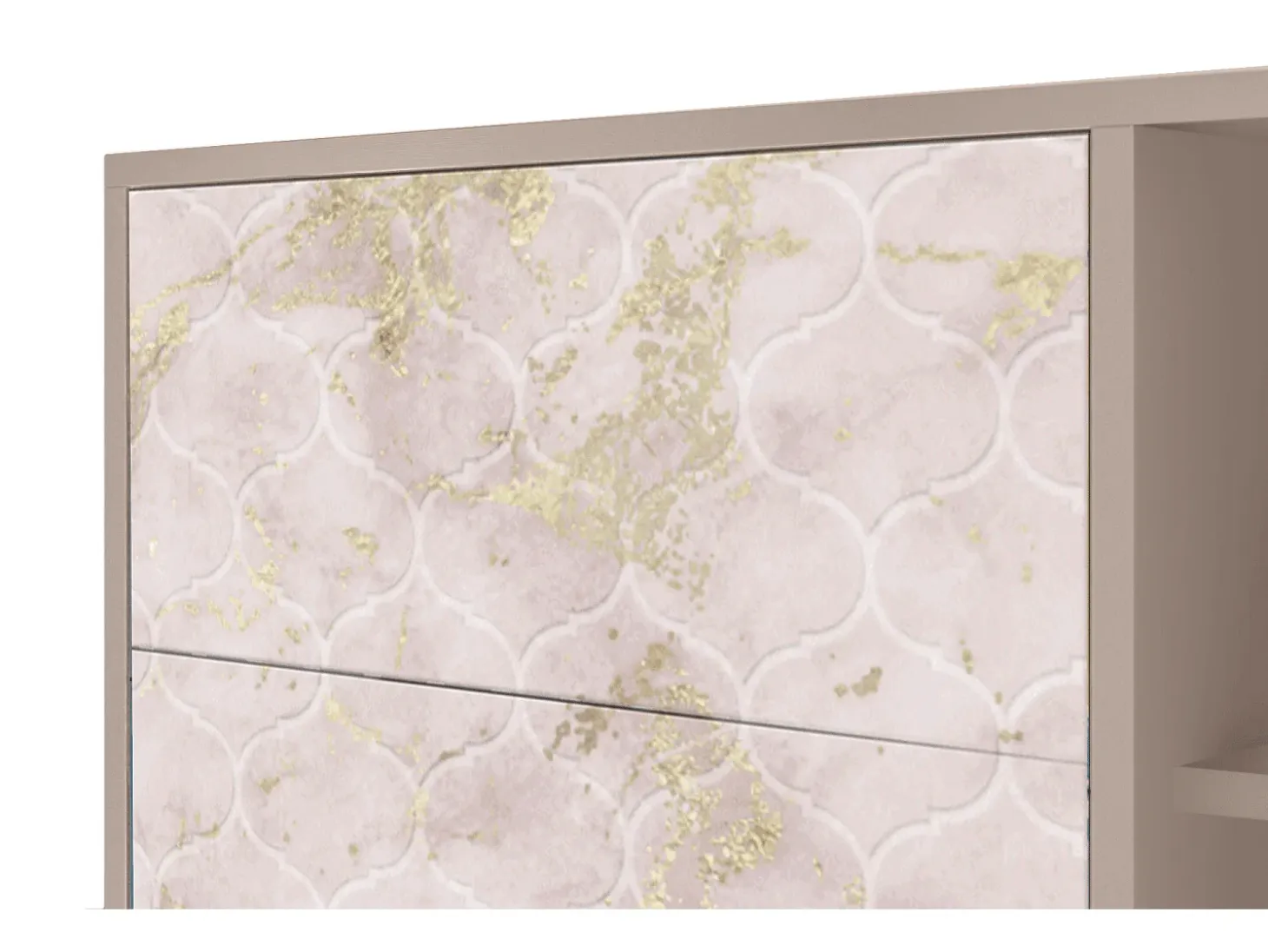 Aparador - 125x98x48 cm - BS2 - Dirty Roses, Latte