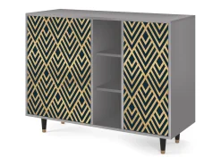 Aparador - 125x98x48 cm - BS2 - Egypt Triangles, Gris