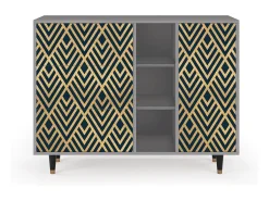 Aparador - 125x98x48 cm - BS2 - Egypt Triangles, Gris