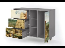 Aparador - 125x98x48 cm - BS2 - Elder The Tower, Gris