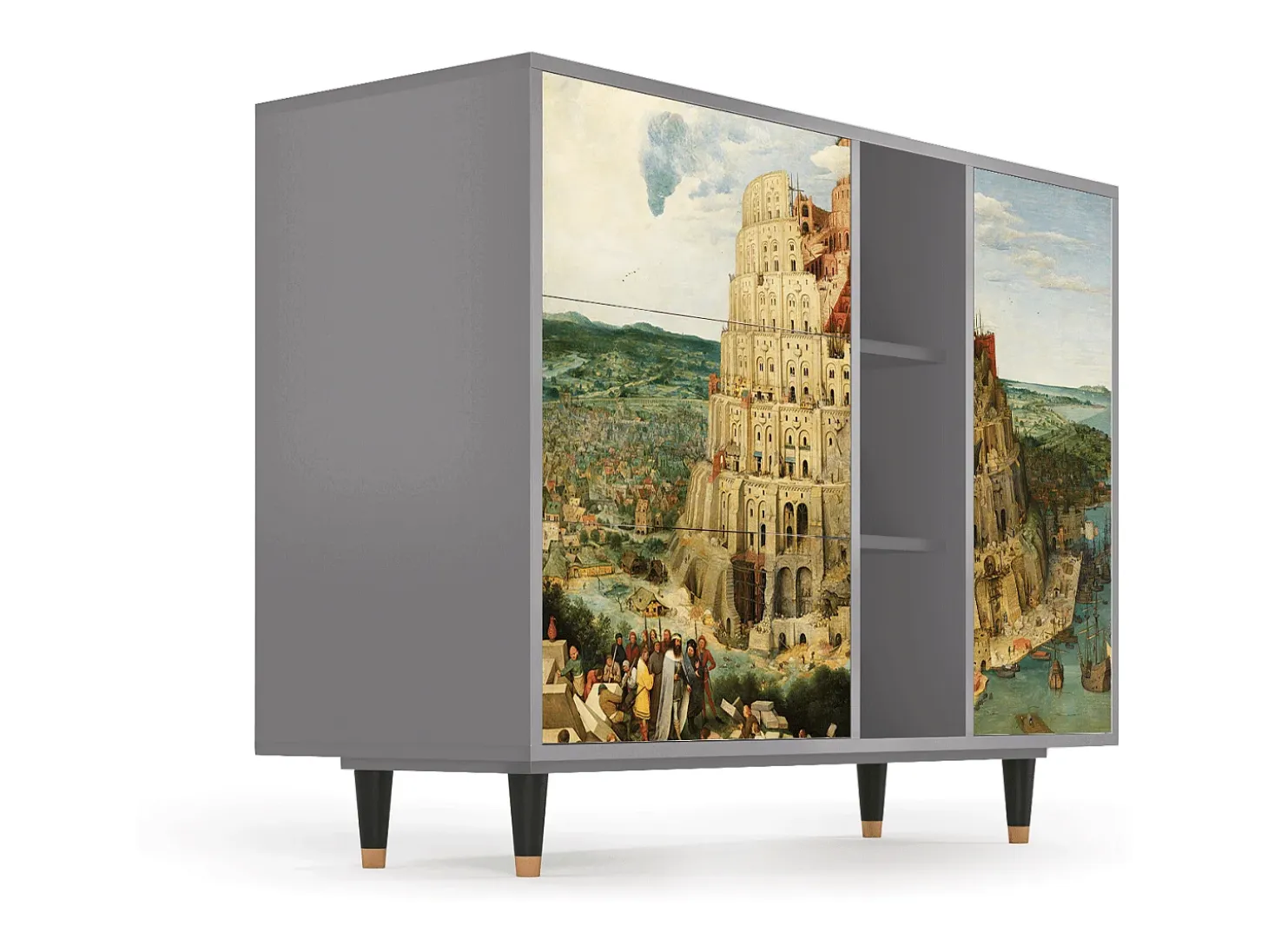 Aparador - 125x98x48 cm - BS2 - Elder The Tower, Gris