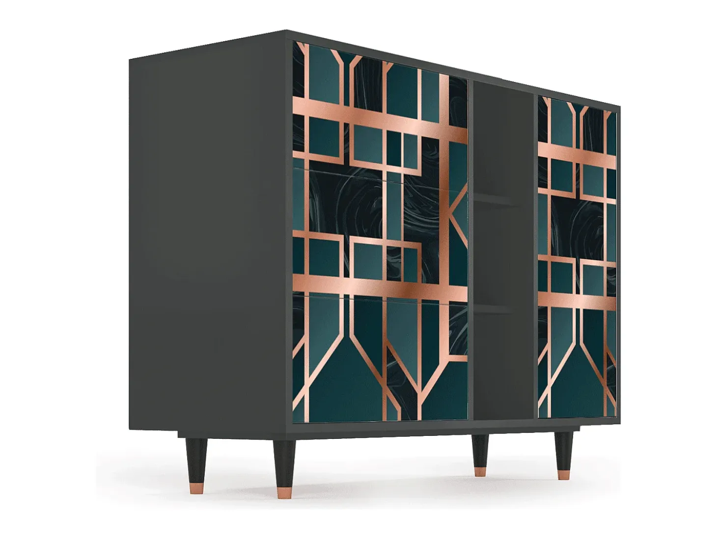 Aparador - 125x98x48 cm - BS2 - Emerald Metro, Antracita