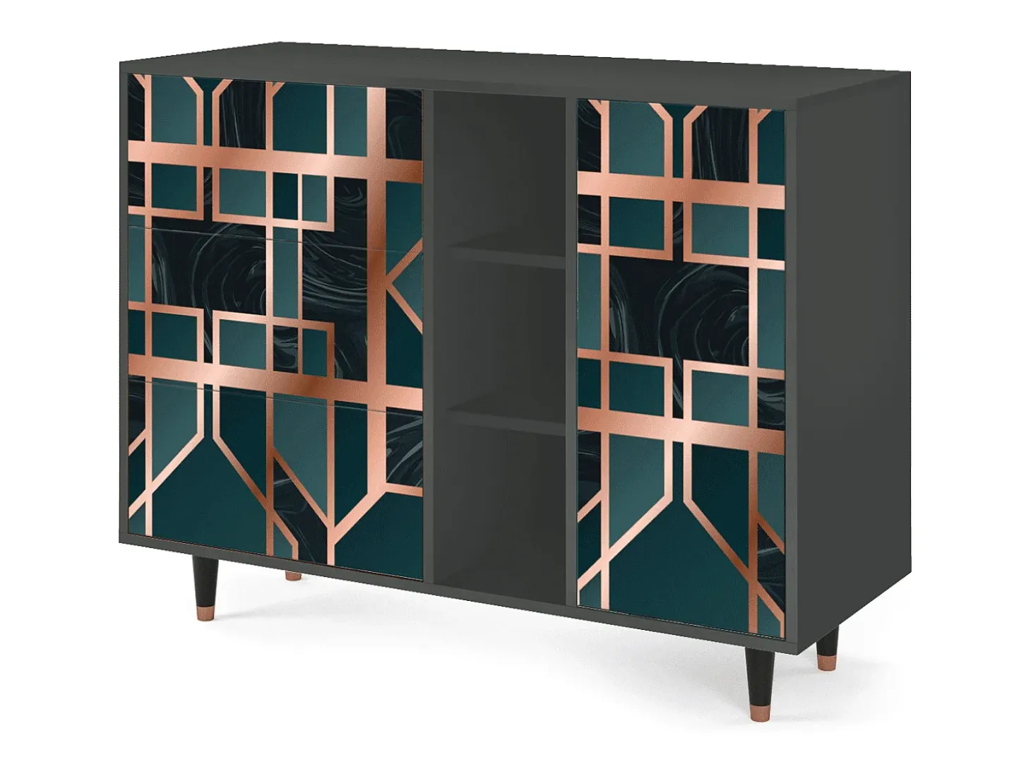 Aparador - 125x98x48 cm - BS2 - Emerald Metro, Antracita