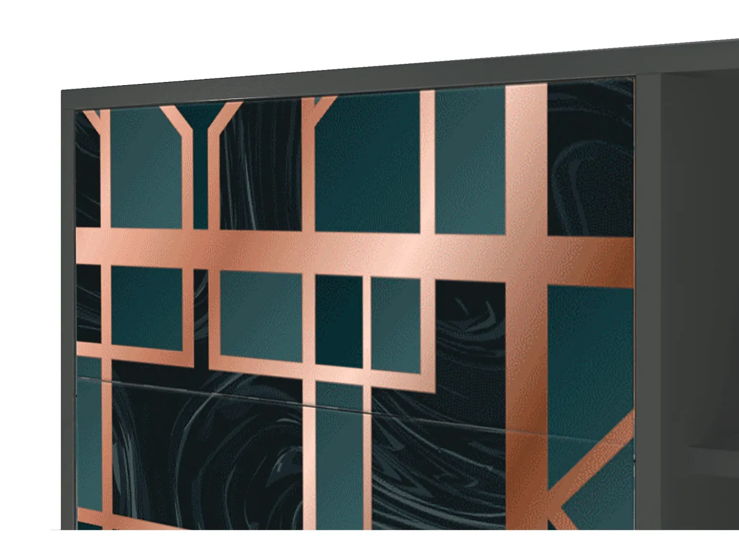 Aparador - 125x98x48 cm - BS2 - Emerald Metro, Antracita
