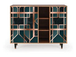 Aparador - 125x98x48 cm - BS2 - Emerald Metro, Nogal